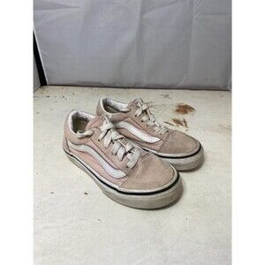 Vans Old Skool Sk8 Low Girl's Size 10.5C Skateboard Shoes Pink White
